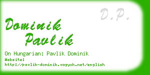 dominik pavlik business card